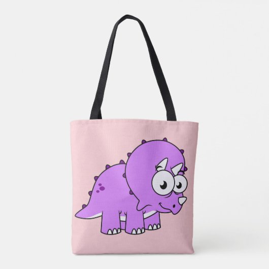 Tote Bag Belle Illustration D'Un Tricératops. (Dos)