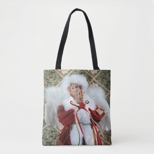 Tote Bag Belle impression d'ange de Noël (Devant)