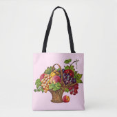 Tote Bag belle impression de panier de fruits victoriens (Devant)