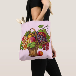 Tote Bag belle impression de panier de fruits victoriens