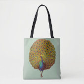 Tote Bag belle impression de paon victorien (Devant)