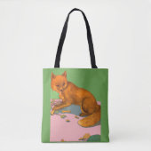 Tote Bag belle impression de renard (Devant)