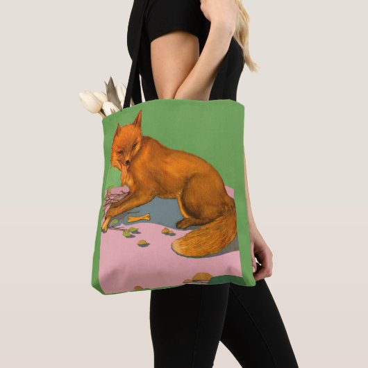 Tote Bag belle impression de renard (De près)