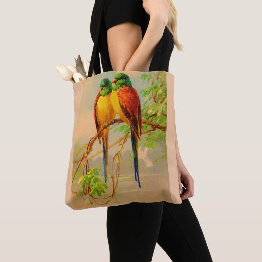 Tote Bag belle impression d'oiseaux (De près)
