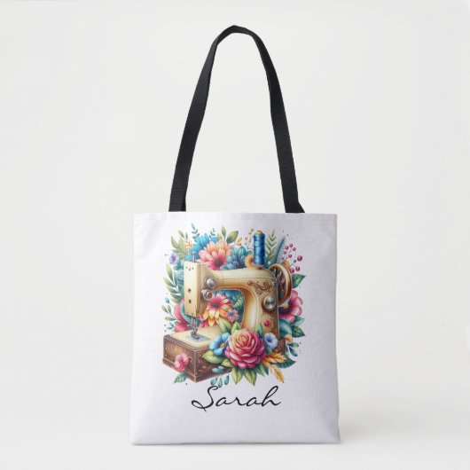 Tote Bag Belle machine à coudre (Devant)