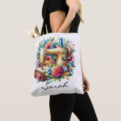 Tote Bag Belle machine à coudre (De près)