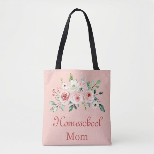 Tote Bag Belle maman d'école rose (Devant)