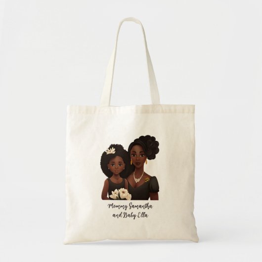 Tote Bag Belle mère et fille noire (23) (Devant)