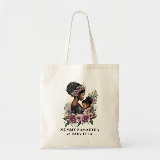 Tote Bag Belle mère et fille noire (6) (Devant)