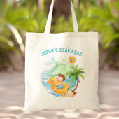 Tote Bag Belle nage Nom de plage Garçon