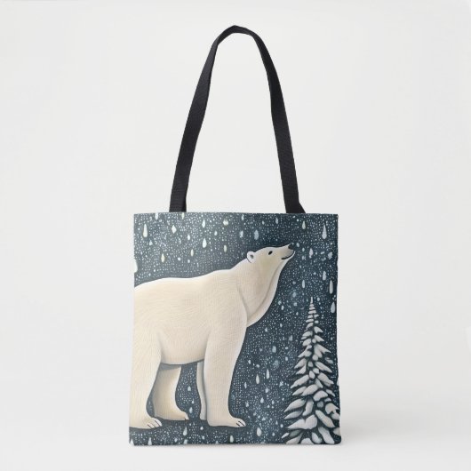 Tote Bag Belle Ours Polaire Artique (Devant)