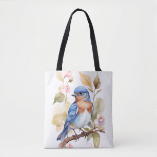 Tote Bag Belle peinture à l'aquarelle de Bluebird