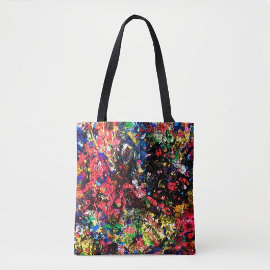 Tote Bag Belle peinture abstraite colorée (Devant)