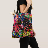 Tote Bag Belle peinture abstraite colorée (De près)
