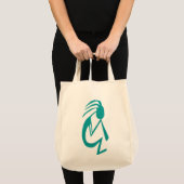 Tote Bag Belle peinture Turquoise Kokopelli (Devant (produit))