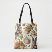 Tote Bag Belle peinture Vintage de lapin (Devant)