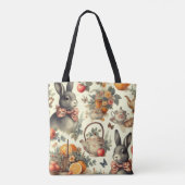 Tote Bag Belle peinture Vintage de lapin (Dos)