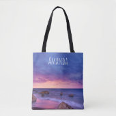 Tote Bag Belle photo côtière du coucher de soleil (Devant)