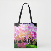 Tote Bag Belle Pink violet orange hydrangée momlife (Devant)