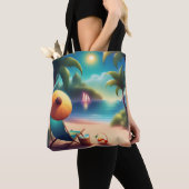 Tote Bag belle plage (De près)