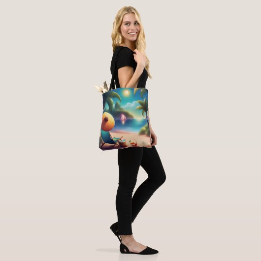 Tote Bag belle plage (Sur le modèle)