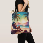 Tote Bag belle plage (De près)