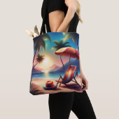 Tote Bag belle plage (De près)