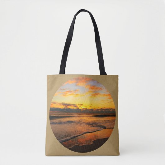 TOTE BAG BELLE PLAGE SOLEIL SUR ARRIÈRE - PLAN BROWN (Devant)
