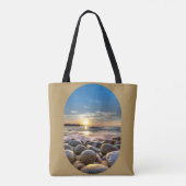 TOTE BAG BELLE PLAGE SOLEIL SUR ARRIÈRE - PLAN BROWN (Dos)