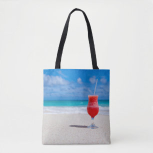 Tote Bag Belle plage tropicale des Caraïbe de daiquiri de