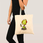 Tote Bag Belle Robot Rétro Cartoon Amusant IA Tech Art numé
