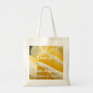 Tote Bag belle rose jaune fleur mariage faveur merci