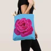 Tote Bag Belle rose rose (De près)