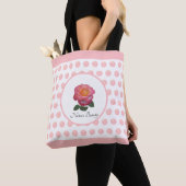 Tote Bag Belle Rose Rose Et Points (De près)