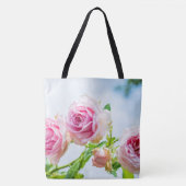 Tote Bag Belle rose rosée fleur dans le jardin (Devant)