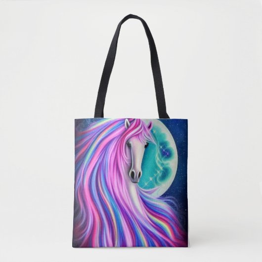 Tote Bag Belle Unicornes Plein Flower Graphic (Devant)