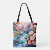 Tote Bag Belle vallée de la rivière Paysage matinal (Dos)