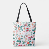 Tote Bag Belles couleurs de Noël élégantes rouge et vert (Dos)