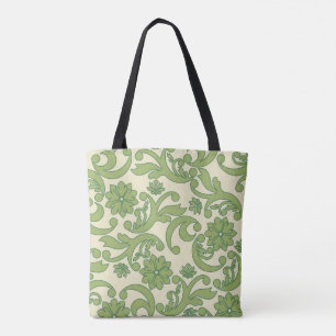 Tote Bag Belles et élégantes tourbillons pastel à fleurs