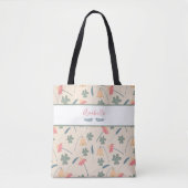 Tote Bag Belles fleurs Bell avec nom (Devant)