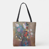 Tote Bag belles fleurs dans un vase bleu (Dos)