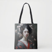 Tote Bag Belles fleurs de Geisha (Devant)