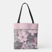 Tote Bag Belles pavois 3D rose-gris (Dos)