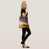 Tote Bag Belles rayons de soleil couchant d'espoir Citation (Sur le modèle)