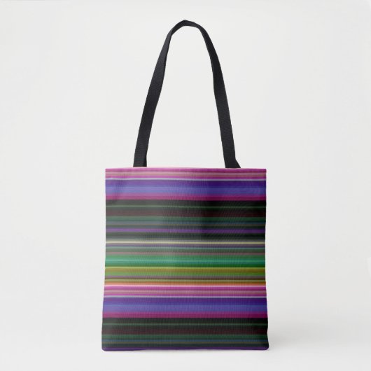 Tote Bag Belles rayures colorées rétro (Devant)