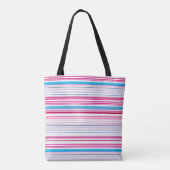 Tote Bag Belles rayures rose bleue (Dos)