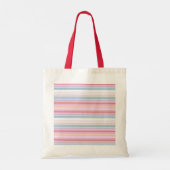 Tote Bag Belles rayures roses blanches (Dos)
