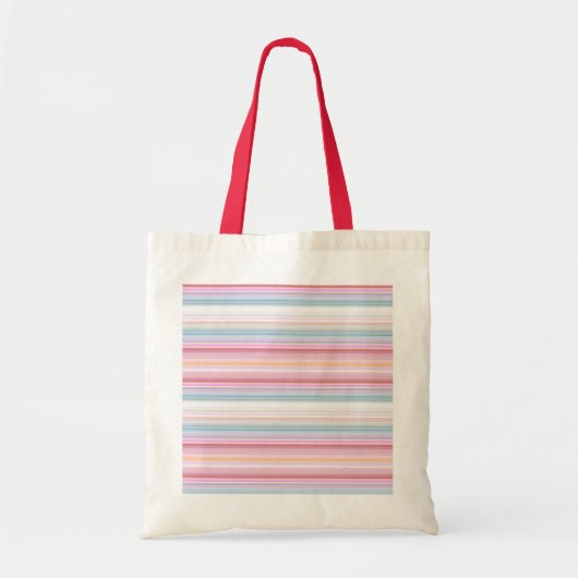 Tote Bag Belles rayures roses blanches (Devant)