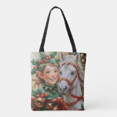 Tote Bag Bells Holly et Horse Christmas Elf (Dos)