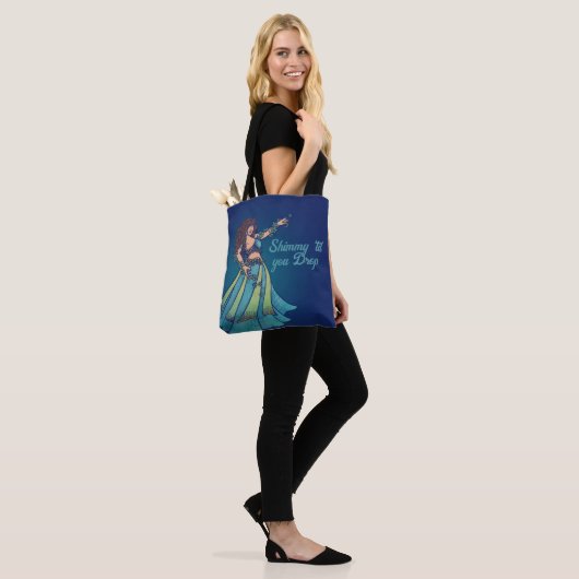 Tote Bag Belly Dancer Ruby Teal Art (Sur le modèle)